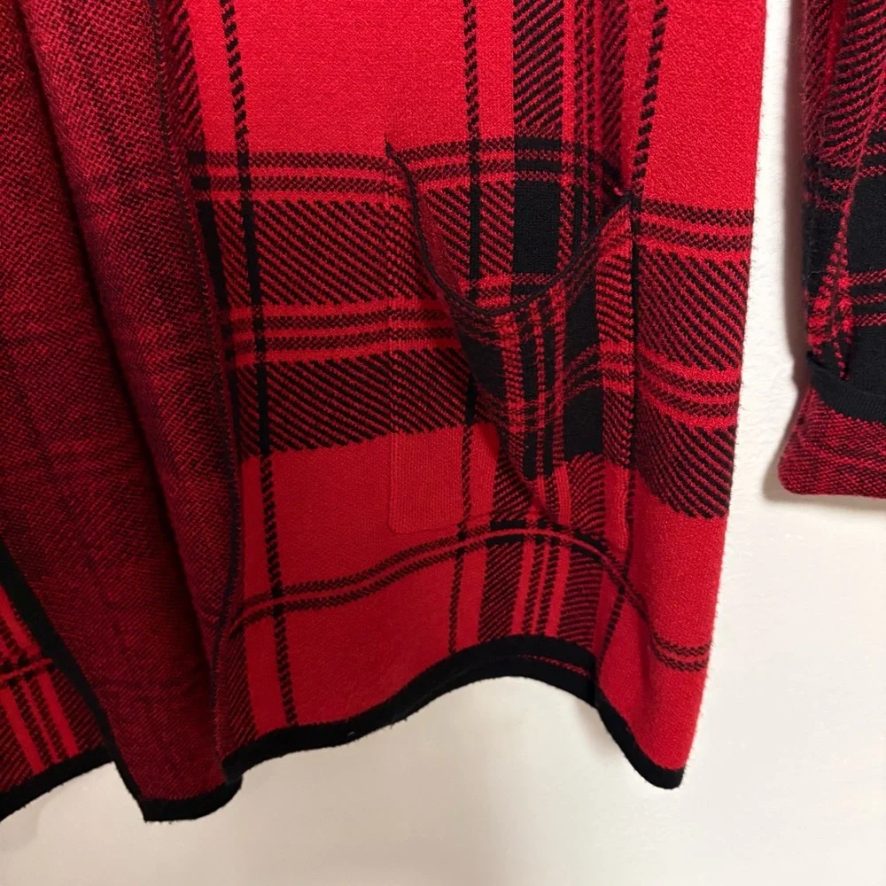 MADISON + HUDSON Open Plaid Cardigan